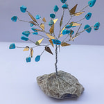 Дърво от тел и тюркоаз